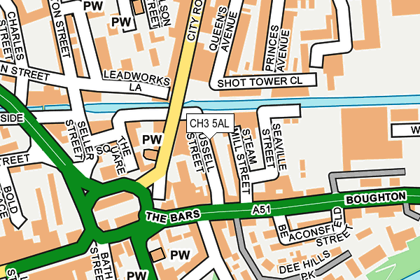 CH3 5AL map - OS OpenMap – Local (Ordnance Survey)