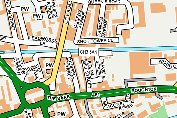 CH3 5AN map - OS OpenMap – Local (Ordnance Survey)