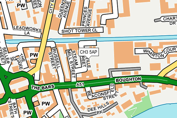 CH3 5AP map - OS OpenMap – Local (Ordnance Survey)