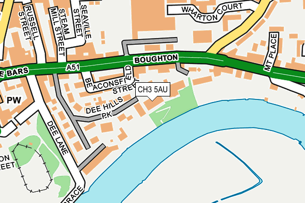 CH3 5AU map - OS OpenMap – Local (Ordnance Survey)