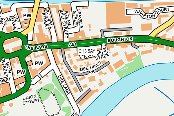 CH3 5AY map - OS OpenMap – Local (Ordnance Survey)