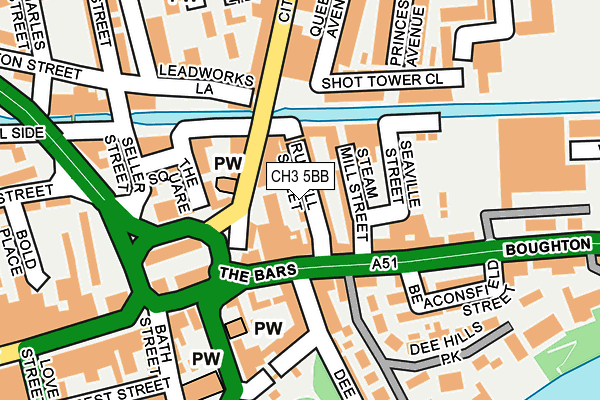 CH3 5BB map - OS OpenMap – Local (Ordnance Survey)