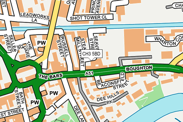 CH3 5BD map - OS OpenMap – Local (Ordnance Survey)