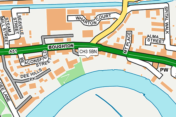 CH3 5BN map - OS OpenMap – Local (Ordnance Survey)