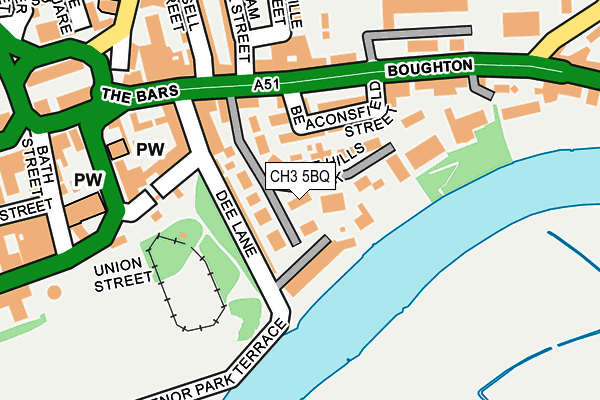 CH3 5BQ map - OS OpenMap – Local (Ordnance Survey)