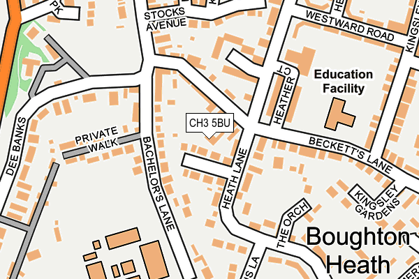 CH3 5BU map - OS OpenMap – Local (Ordnance Survey)