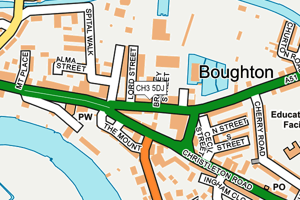 CH3 5DJ map - OS OpenMap – Local (Ordnance Survey)