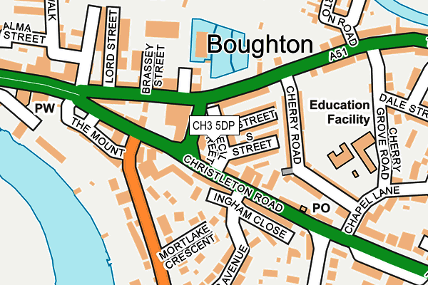 CH3 5DP map - OS OpenMap – Local (Ordnance Survey)