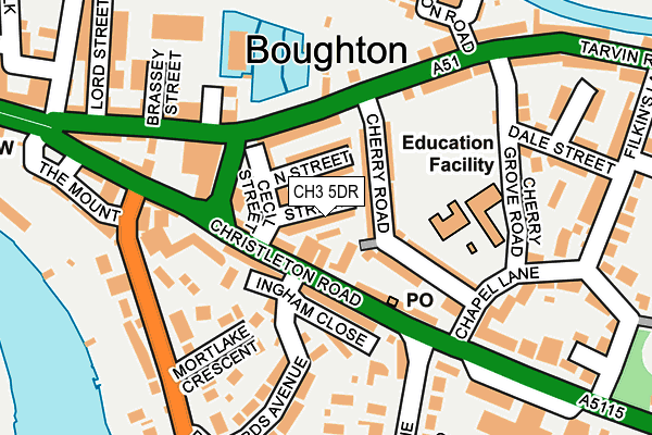 CH3 5DR map - OS OpenMap – Local (Ordnance Survey)