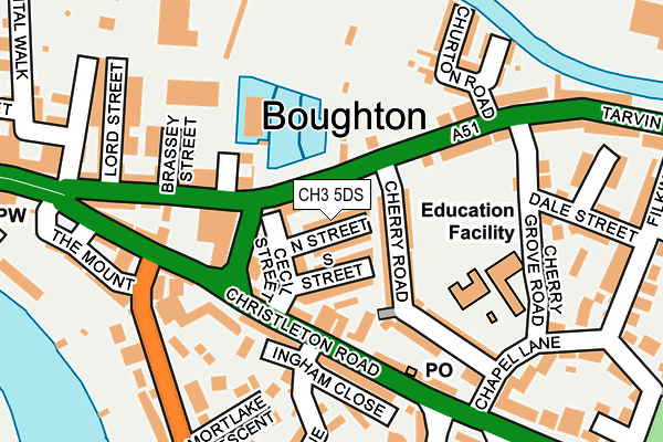 CH3 5DS map - OS OpenMap – Local (Ordnance Survey)