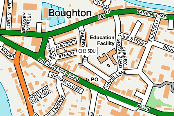 CH3 5DU map - OS OpenMap – Local (Ordnance Survey)