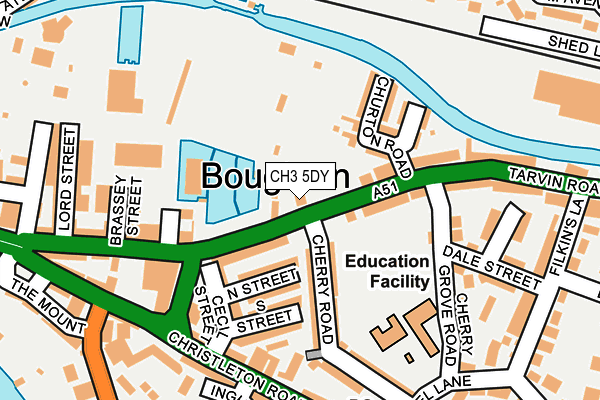 CH3 5DY map - OS OpenMap – Local (Ordnance Survey)