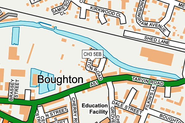 CH3 5EB map - OS OpenMap – Local (Ordnance Survey)