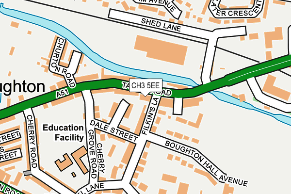 CH3 5EE map - OS OpenMap – Local (Ordnance Survey)