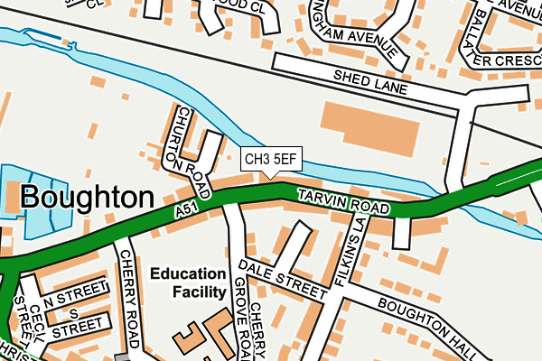 CH3 5EF map - OS OpenMap – Local (Ordnance Survey)