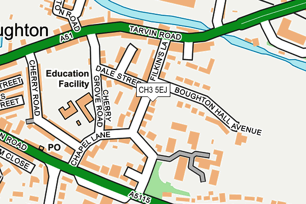 CH3 5EJ map - OS OpenMap – Local (Ordnance Survey)