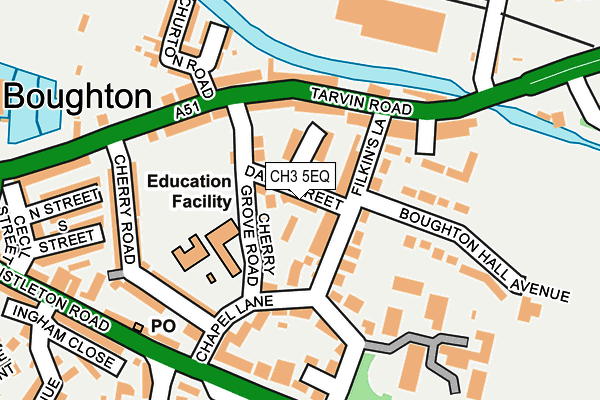 CH3 5EQ map - OS OpenMap – Local (Ordnance Survey)