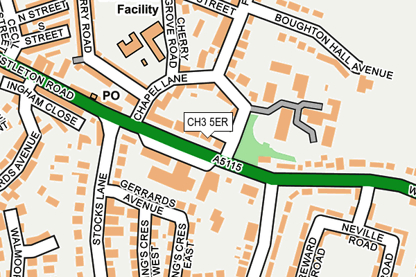 CH3 5ER map - OS OpenMap – Local (Ordnance Survey)