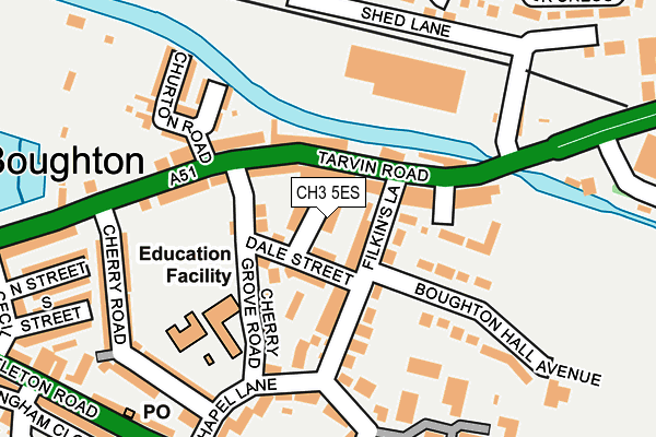 CH3 5ES map - OS OpenMap – Local (Ordnance Survey)