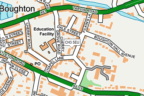 CH3 5EU map - OS OpenMap – Local (Ordnance Survey)