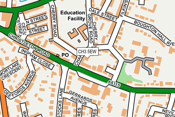 CH3 5EW map - OS OpenMap – Local (Ordnance Survey)