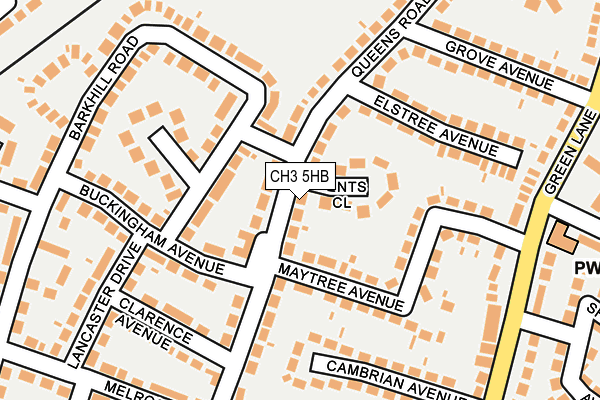 CH3 5HB map - OS OpenMap – Local (Ordnance Survey)