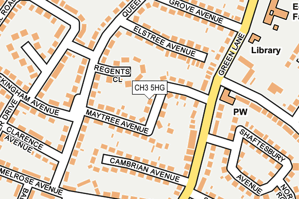 CH3 5HG map - OS OpenMap – Local (Ordnance Survey)