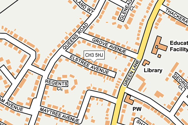 CH3 5HJ map - OS OpenMap – Local (Ordnance Survey)