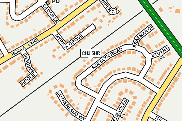 CH3 5HR map - OS OpenMap – Local (Ordnance Survey)