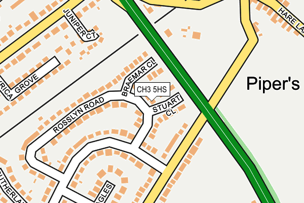 CH3 5HS map - OS OpenMap – Local (Ordnance Survey)