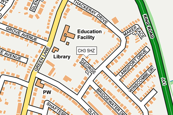 CH3 5HZ map - OS OpenMap – Local (Ordnance Survey)