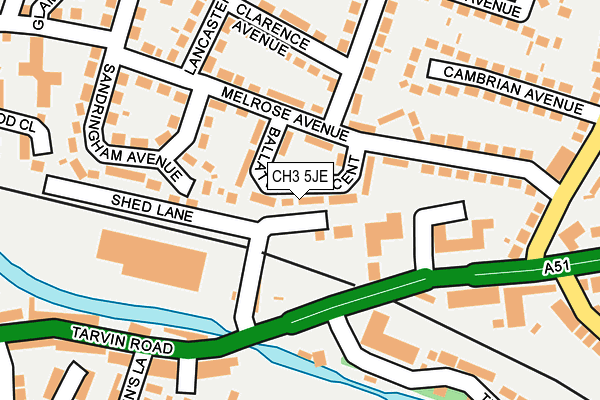 CH3 5JE map - OS OpenMap – Local (Ordnance Survey)