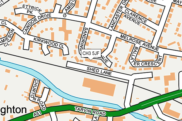 CH3 5JF map - OS OpenMap – Local (Ordnance Survey)