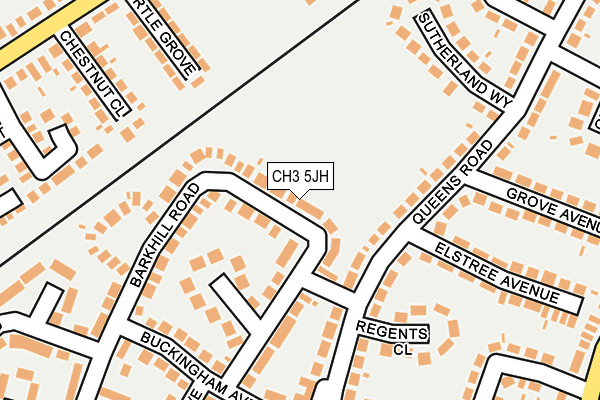 CH3 5JH map - OS OpenMap – Local (Ordnance Survey)