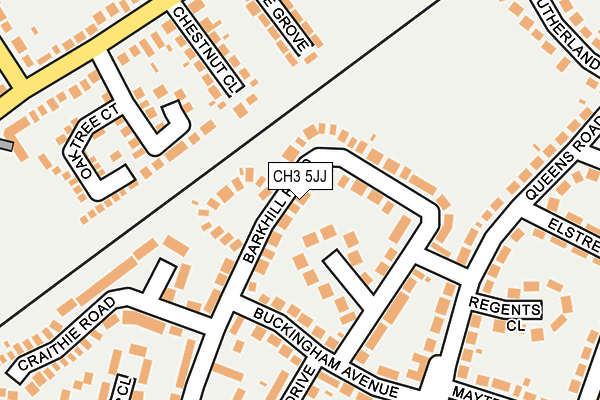 CH3 5JJ map - OS OpenMap – Local (Ordnance Survey)