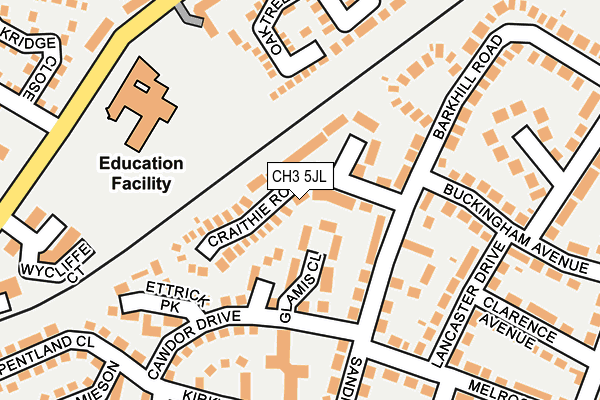 CH3 5JL map - OS OpenMap – Local (Ordnance Survey)