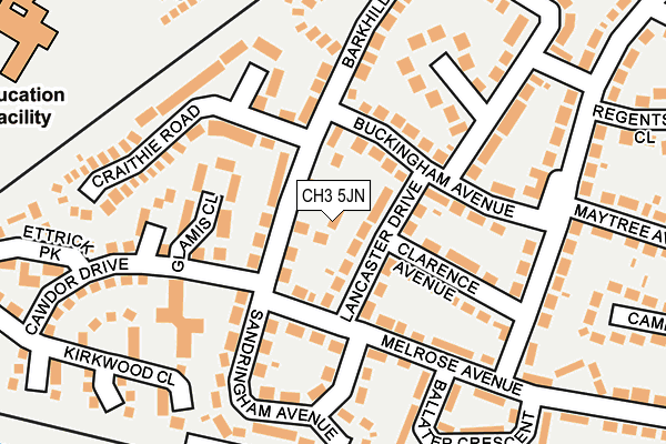 CH3 5JN map - OS OpenMap – Local (Ordnance Survey)