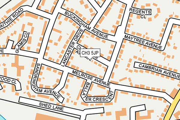 CH3 5JP map - OS OpenMap – Local (Ordnance Survey)