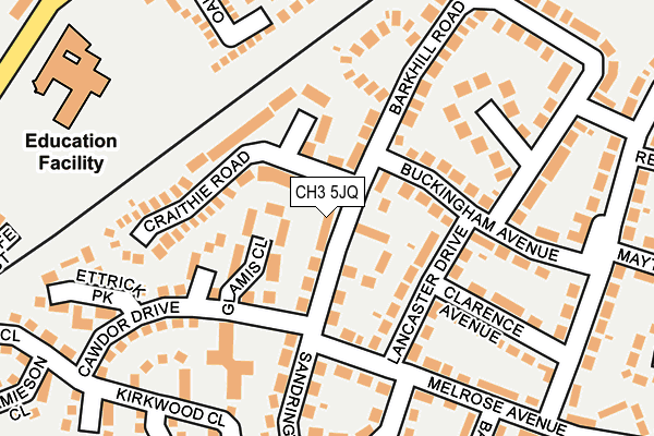 CH3 5JQ map - OS OpenMap – Local (Ordnance Survey)