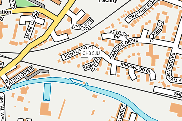 CH3 5JU map - OS OpenMap – Local (Ordnance Survey)