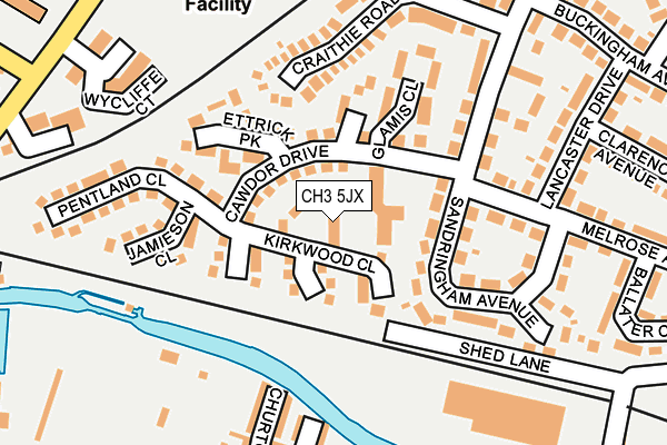 CH3 5JX map - OS OpenMap – Local (Ordnance Survey)