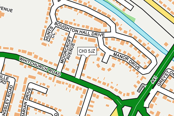 CH3 5JZ map - OS OpenMap – Local (Ordnance Survey)