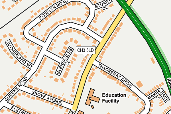CH3 5LD map - OS OpenMap – Local (Ordnance Survey)