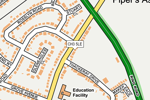 CH3 5LE map - OS OpenMap – Local (Ordnance Survey)