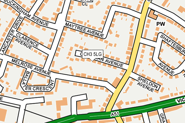 CH3 5LG map - OS OpenMap – Local (Ordnance Survey)