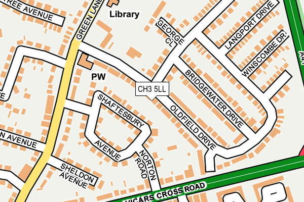 CH3 5LL map - OS OpenMap – Local (Ordnance Survey)