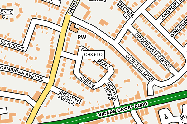 CH3 5LQ map - OS OpenMap – Local (Ordnance Survey)