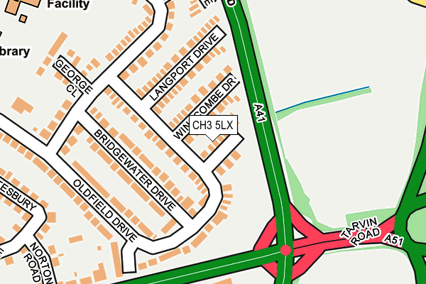 CH3 5LX map - OS OpenMap – Local (Ordnance Survey)