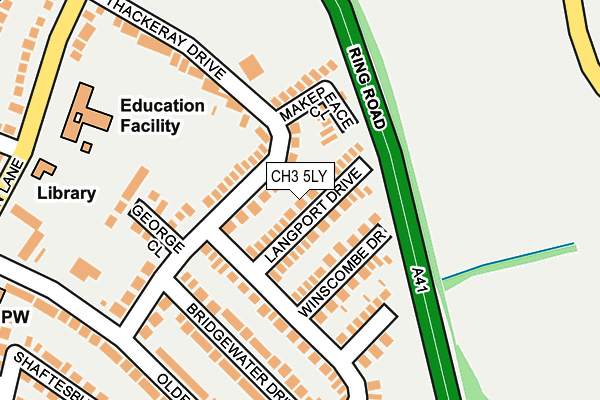 CH3 5LY map - OS OpenMap – Local (Ordnance Survey)