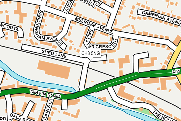 CH3 5NG map - OS OpenMap – Local (Ordnance Survey)